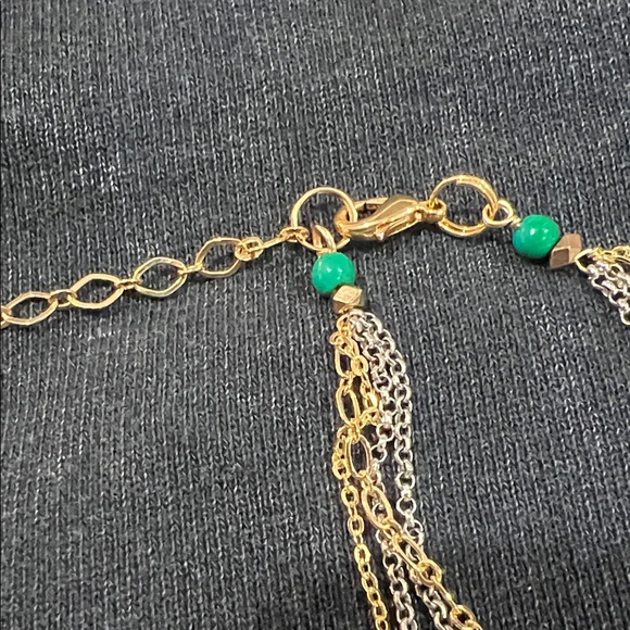 Johnny Was Green and Gold Beaded Necklace - Picture 4 of 7